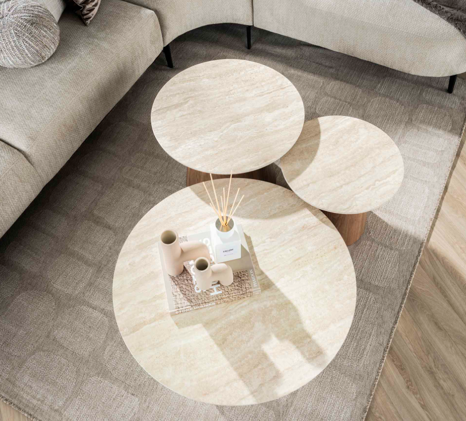 Salontafel set/3 Romano rond