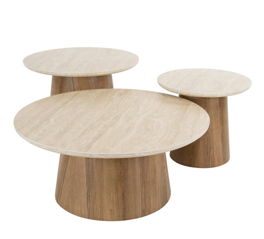 Salontafel set/3 Romano rond